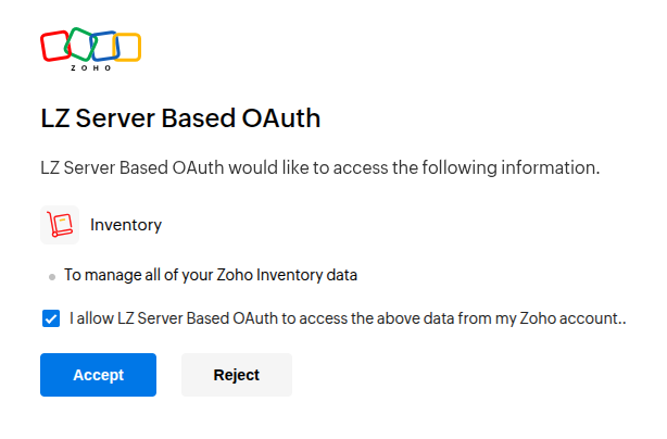 Zoho Authorization
